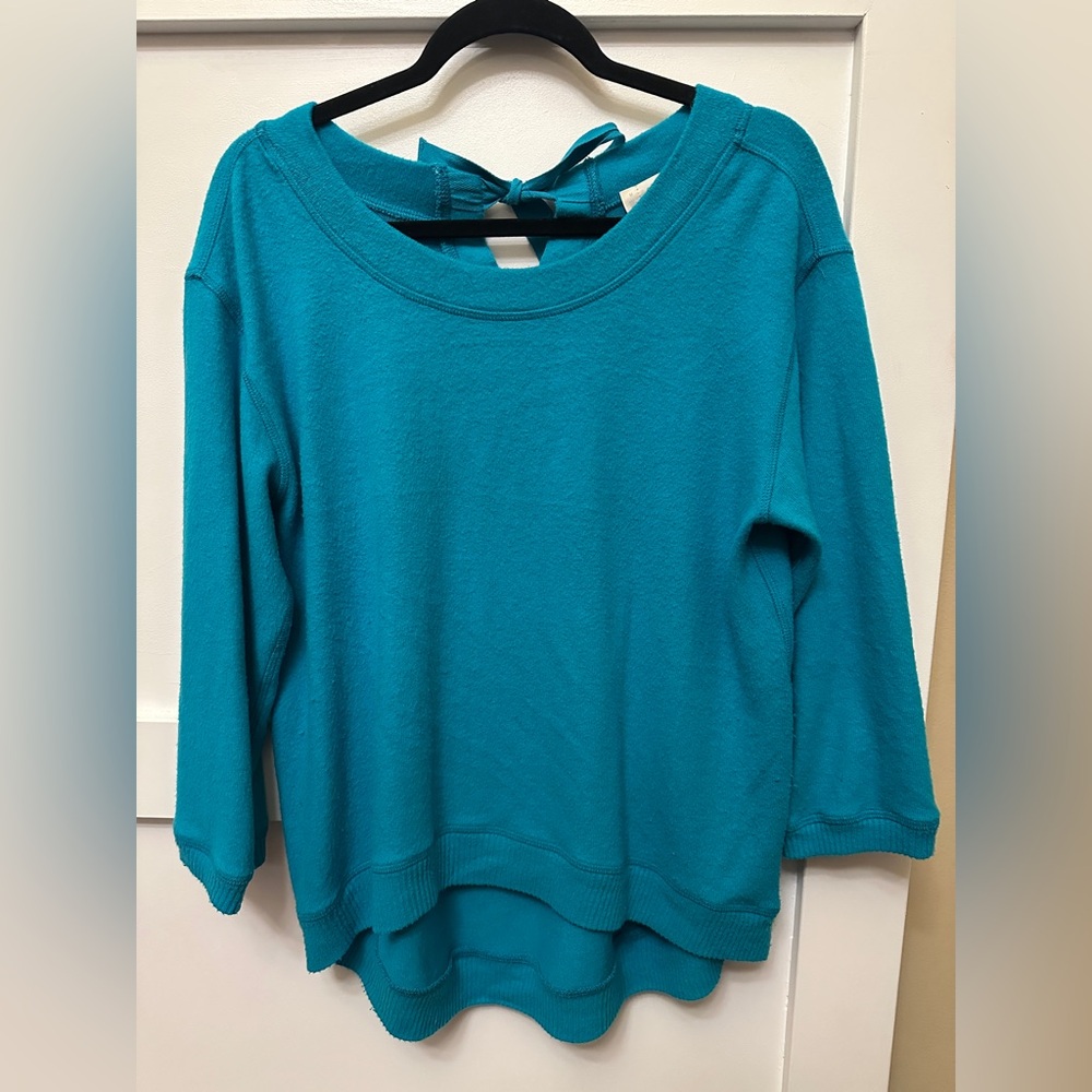 Stem Teal Sweatshirt with Back Bow